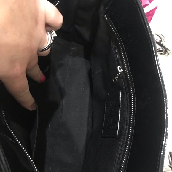 Patent black leather Coach purse - Picture 6 of 10